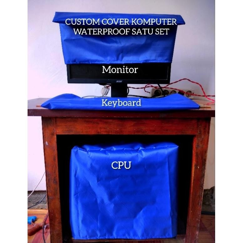 Cover Monitor Komputer dan Cover CPU Waterproof Custom