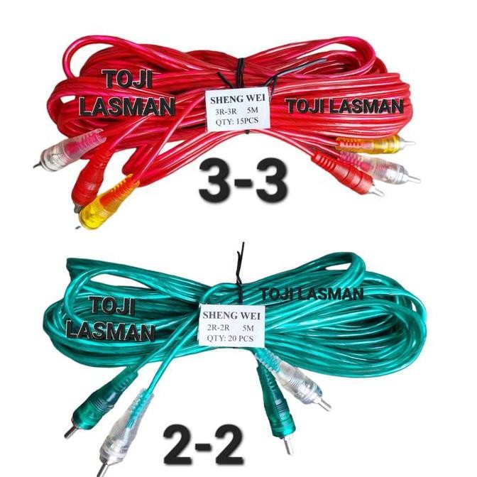 KABEL RCA 5MTR RCA TO RCA 5METER 5 METER