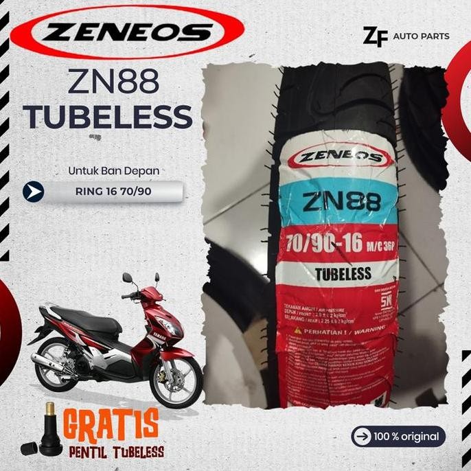 SEPASANG / SATUAN BAN MOTOR NOUVO ZENEOS ZN88 Ring 16 TUBELES DEPAN BELAKANG SKYWAVE