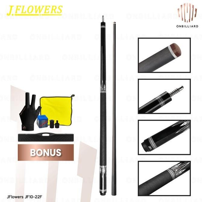 JFLOWERS JF10-22F Leather Grip Stick Carbon Cue Stick JF10-22 JF JFS Stik Play