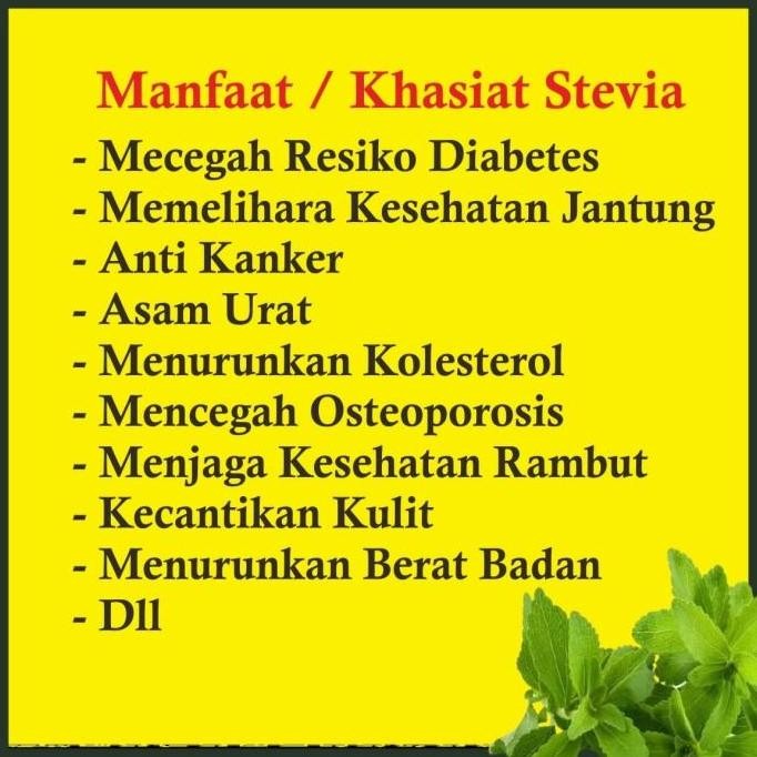 

Stevia Gula tetes Stefia cair rendah kalori utk cegah diabet & diet