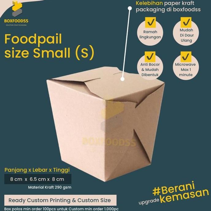 

Kraft Paper - Foodpail Size S - Ricebox - Paper Box - Box Kertas Kualitas Terbaik Harga Termurah