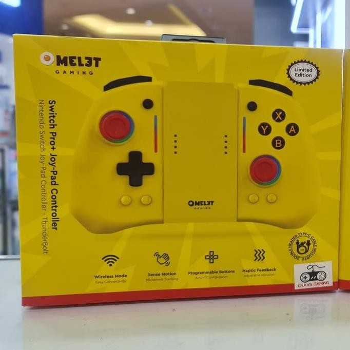 omelet gaming joypad switch joycon pro + plus yellow