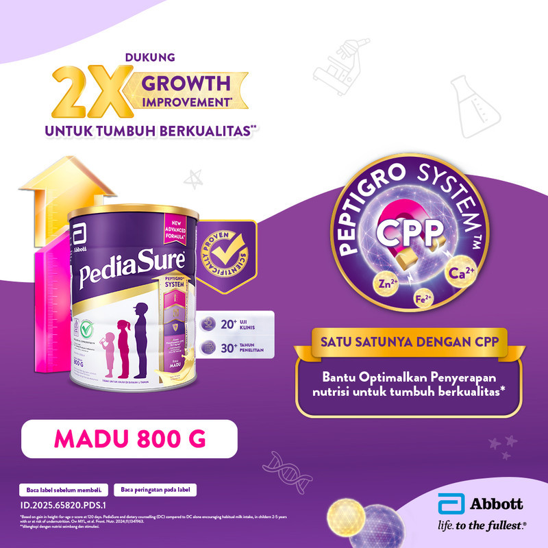 PediaSure Rasa Madu 1x800g -  Nutrisi Dukungan Pertumbuhan Anak