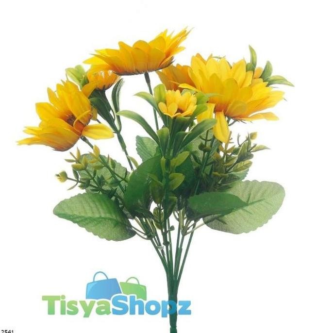 BUNGA MATAHARI BESAR / TANAMAN ARTIFICIAL BUNGA PLASTIK / SUNFLOWER [ TANPA POT ]