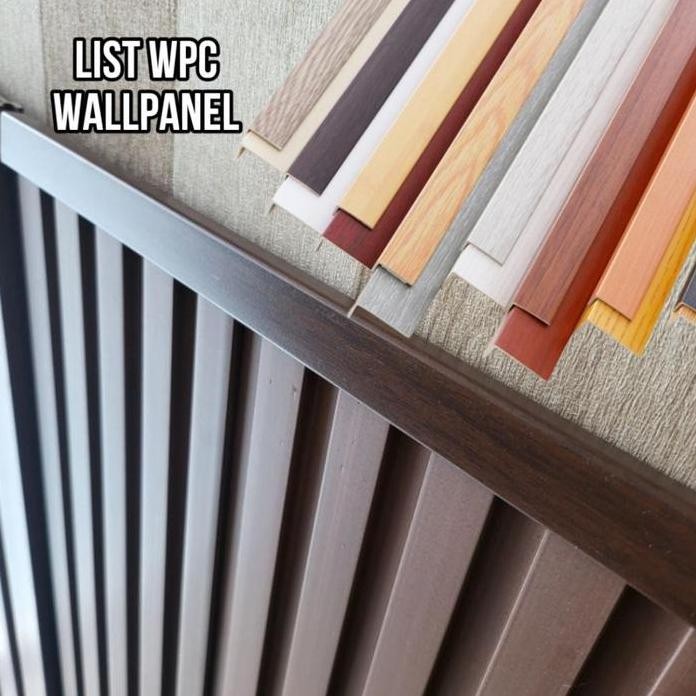 Diskon (Cod) Wc Paket 5Pcs List Siku L Dekor Wpc Wall Panel List Sudut Motif Kayu Panel Tangga Penut