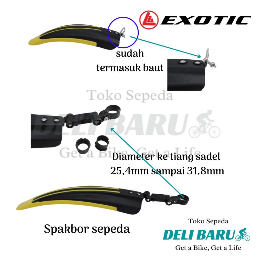 Promo Rf-45 Exotic Spakbor Warna Slebor Sepeda Bmx Federal Mtb Ukuran 20 24 26 27.5 Harga Sepasang H