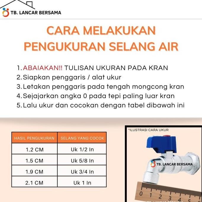 SELANG AIR 1/2 INCHI DOF HARGA PERMETER