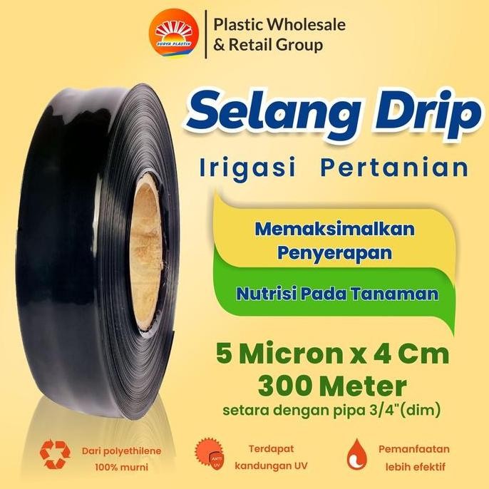 Selang Drip 5 micron 4 cm 300 meter - Pipa 3/4 inch