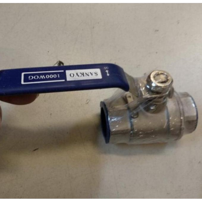 11/2" BALL VALVE DRAT -1,5 (FULL BORE) TWO PIECE BODY SS STAINLESS 316 ORIGINAL DAN TERPERCAYA