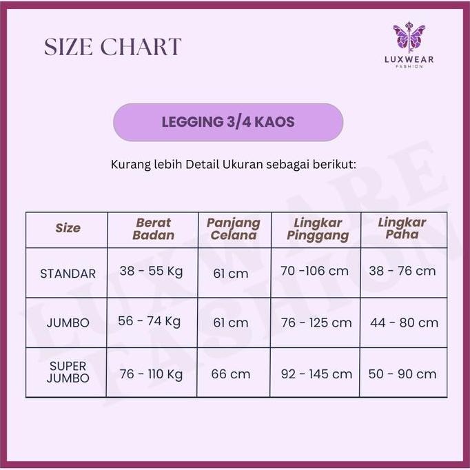 Dy11 >> Paket 2 Pcs Legging Kaos 3/4 Pendek Motif Polos Celana Standar Dewasa Hitam Panjang Selutut 