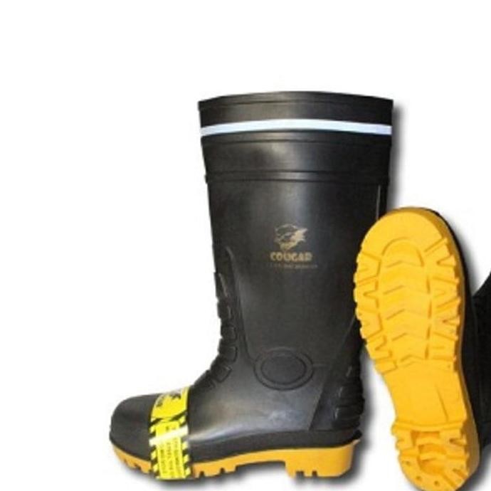 Sepatu Boot Cougar Gumboot Black 1912 Terlaris