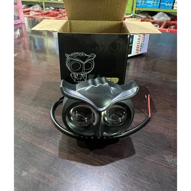 ''Terlaris" Lampu Tembak Owl 2 Lensa Abs Super Terang 20 Watt Dc 12-24 Volt Motor Mobil Murah