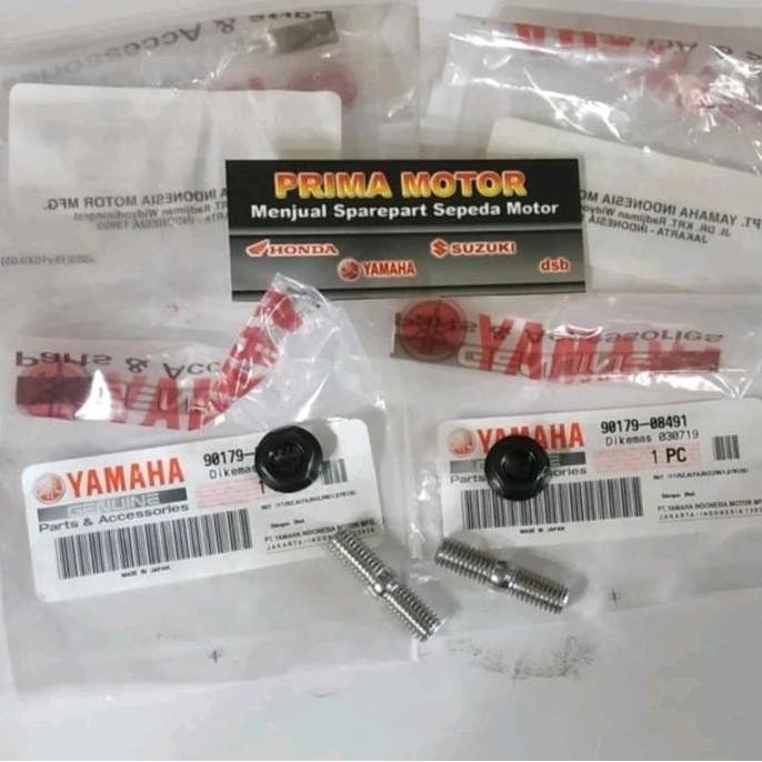 HARGA DISC - BAUT TANAM KNALPOT RX KING DAN MUR BAUT KNALPOT RX KING ORI YAMAHA YGP