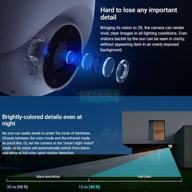 Ezviz H4 Poe 2K 3Mp Outdoor Smart Poe Security Camera - Ezviz H4 Poe Lens Kamera Allshop