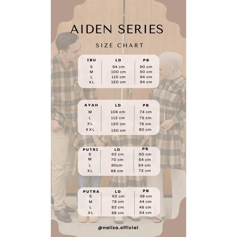 Sale Naliza - Aiden Family Couple Flanel Tunik Dan Kemeja / Baju Couple Keluarga Fth-56