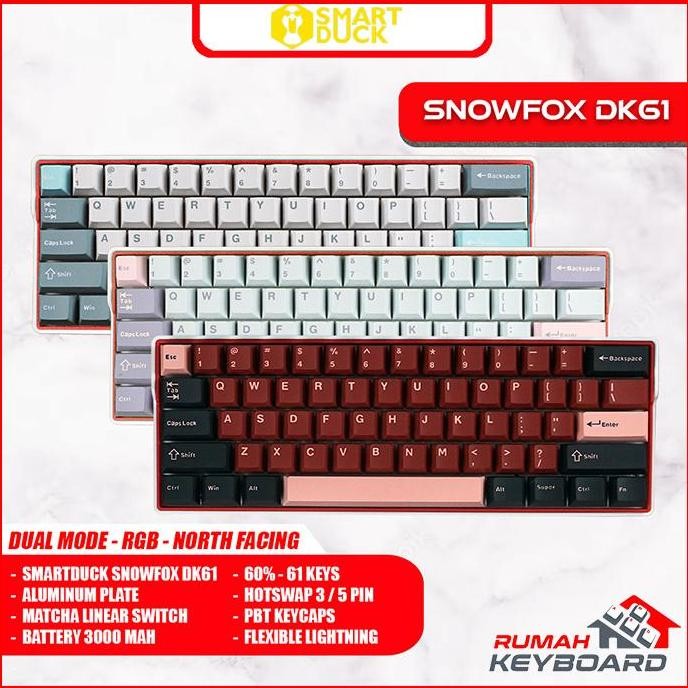 MECHANICAL KEYBOARD - SMARTDUCK DK61 - RGB - HOTSWAP - 2 MODE