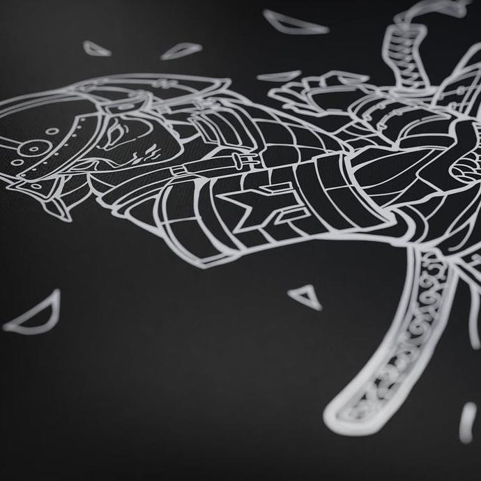 Kurosun Samurai Semi-Firm Alpha Cell Base Artisan Gaming Mousepad (Hybrid)