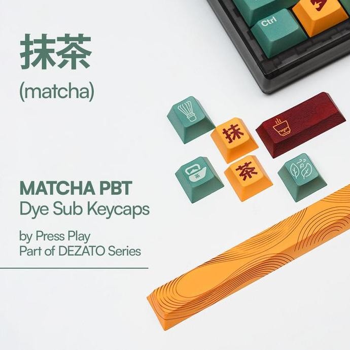 PPBT MATCHA PBT Dye Sub Keycaps by Press Play