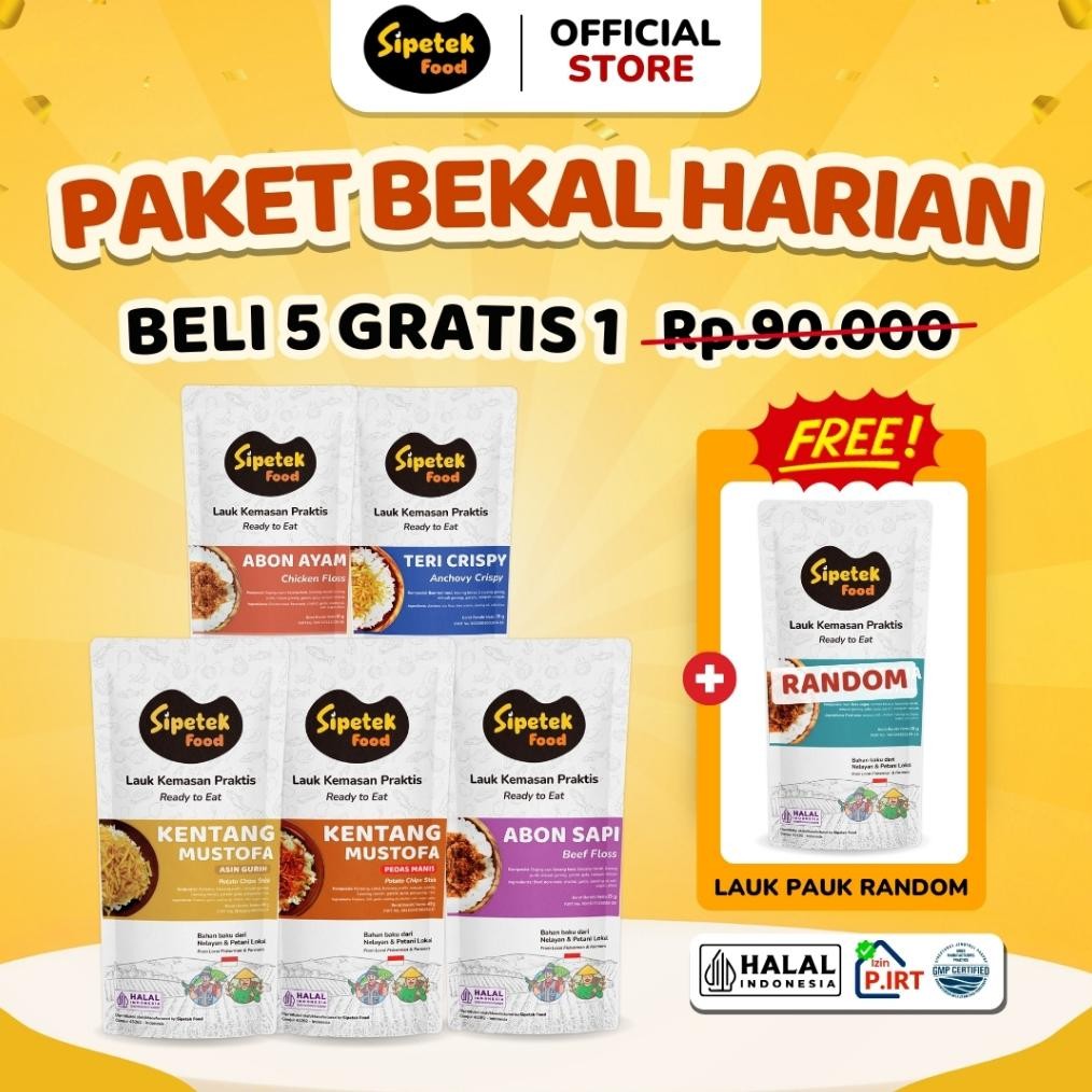 

TERLARIS [SPESIAL] Paket Bekal Harian 5pcs Lauk Makan + Gratis 1pcs Lauk Makan Siap kirim