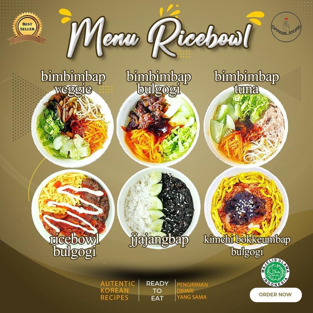 

READY STOK Oppaya Store - Bibimbap Ricebowl Bokkeumbap Jjajangbap Korea Matang Siap Makan Enak Murah Siap kirim