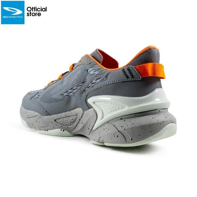 910Nineten Shoes Lynx Rv-Lite Sportstyle- Abu-Abu/Jingga