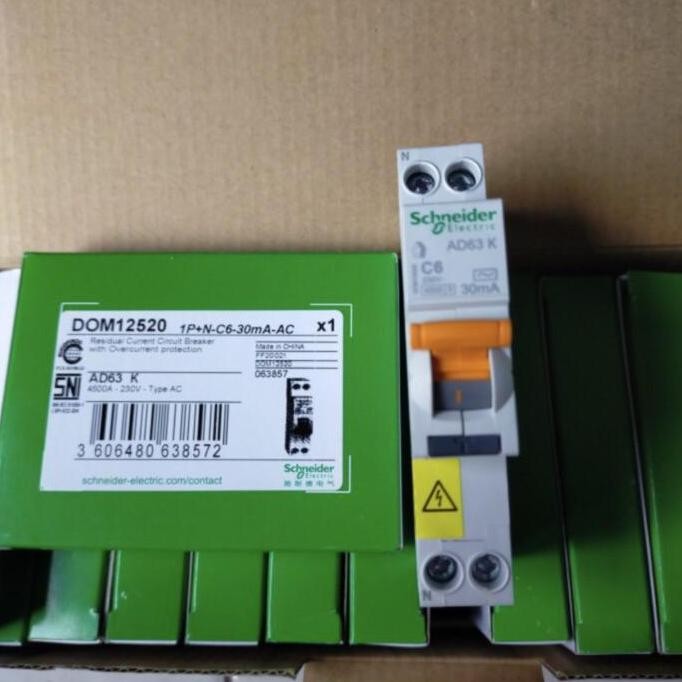 Promo SCHNEIDER ELCB RCBO 1 PHASE 6A-10A-16A 30Ma SCHNEIDER ORIGINAL COD