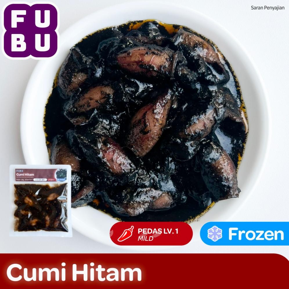 

TERLARIS FUBU Cumi Hitam - Cumi Ireng Utuh Tinta Item Fresh khas Madura mirip Gentong Mas Pak Kris - Satu Porsi Lauk Instan Frozen Siap kirim