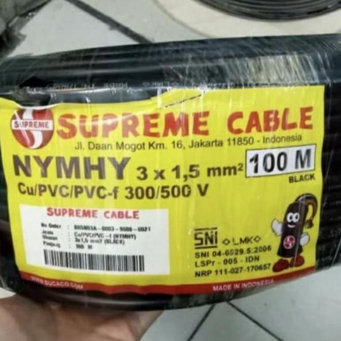 Promo Kabel Listrik NYYHY 3x1.5 3x1,5 Supreme 100M 100 Meter COD