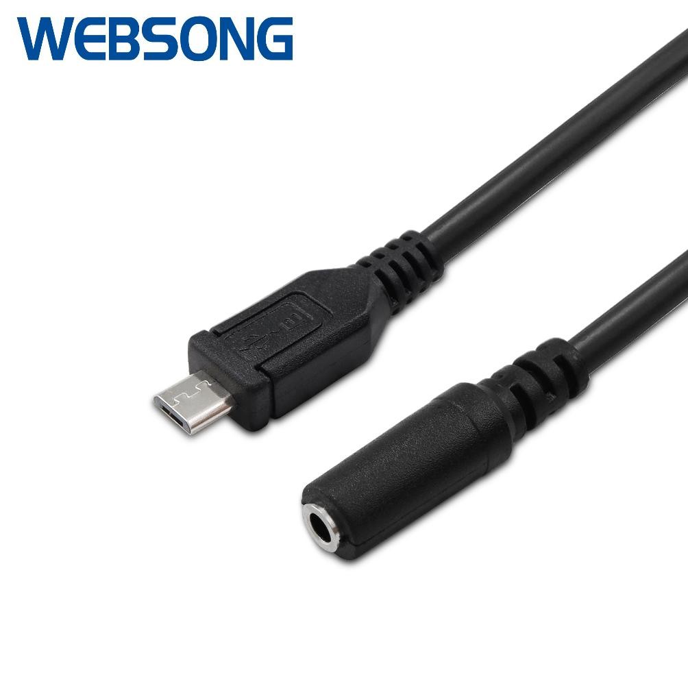 ''Terlaris" Kabel Usb Micro To Audio Aux Microphone 3.Mm Female Websong Murah