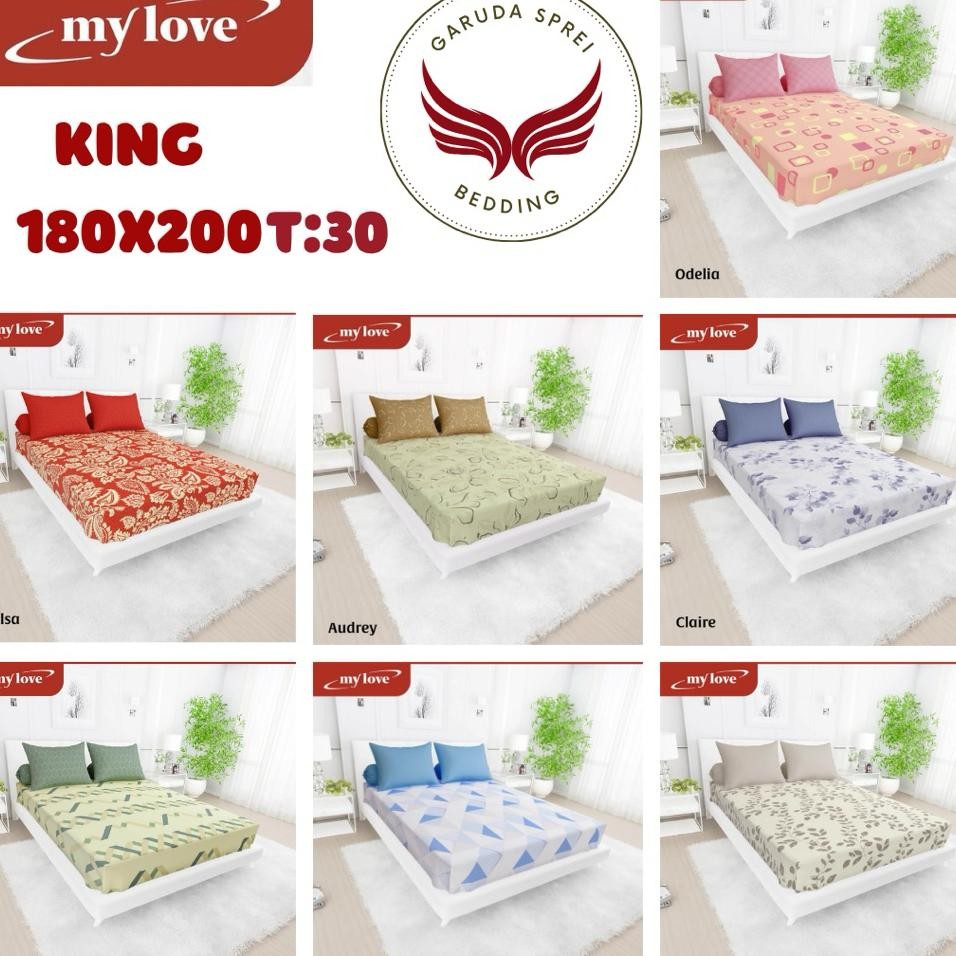 Sprei My Love 180X200 Tinggi 30 Motif Sprei Katun My Love