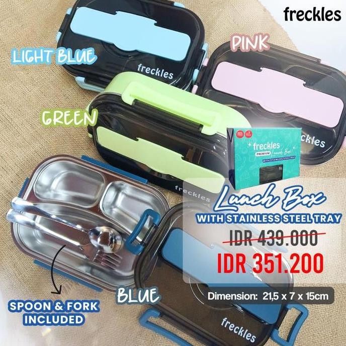 TERBARU - freckles lunch box stainless makan