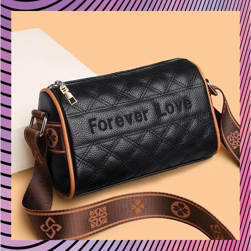 Diskon Gede Tas Selempang Wanita Premium Forever Love Printed Strap Korean Style QAX-23
