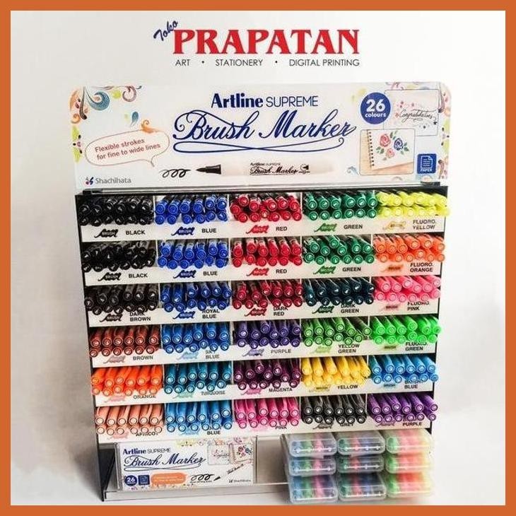 

(ATK) ARTLINE SUPREME BRUSH MARKER 26 WARNA ALAT TULIS LUKIS SEKOLAH KULIAH GAMBAR KANTOR