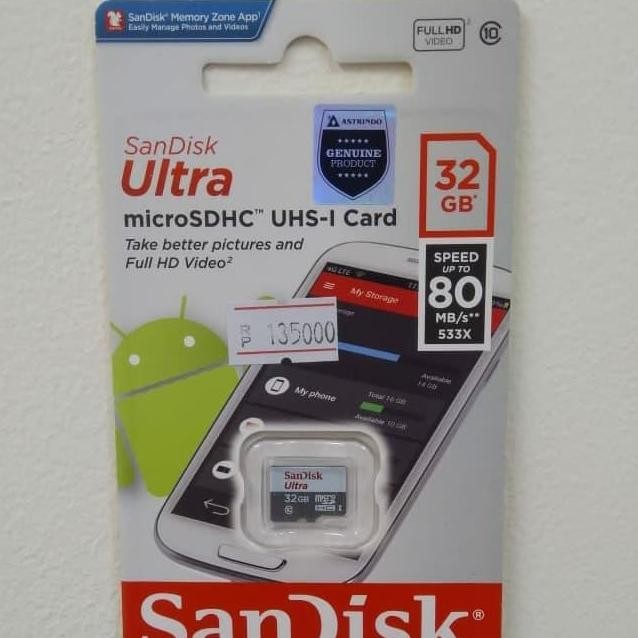 Terbaik Micro Sandisk 32 Gb Ultra / 32Gb 100% Ori