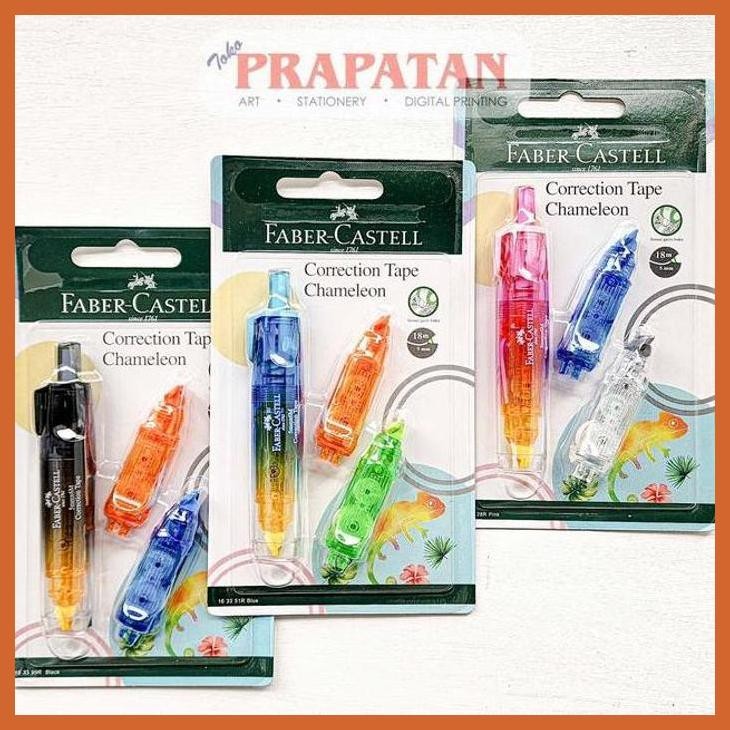 

(ATK) FABER CASTELL CHAMELEON CORRECTION TAPE | TIP EX KERTAS ALAT TULIS LUKIS SEKOLAH KULIAH GAMBAR KANTOR