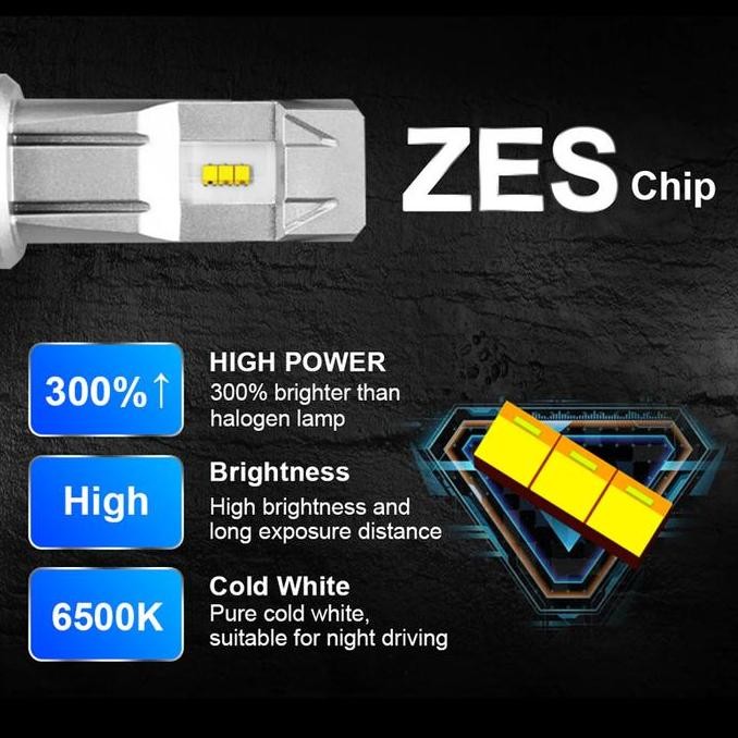 Lampu LED M3 Luxeon ZES Chip H1 H3 H4 H7 H11 HB3 HB4 Ultra Bright 60W