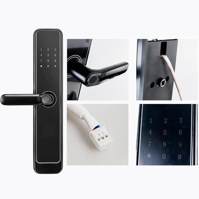 Smart Door Lock Fingerprint Pintu Card Otomatis Kunci Pintu Alarm