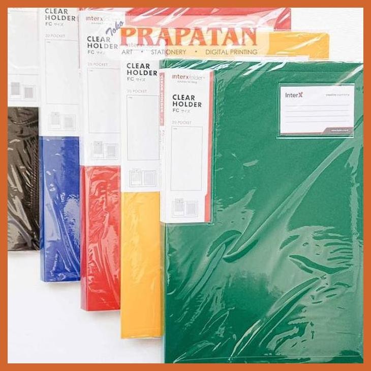 

(ATK) CLEAR HOLDER / DISPLAY BOOK / INTER X FOLDER FOLIO - 20 POCKETS ALAT TULIS LUKIS SEKOLAH KULIAH GAMBAR KANTOR