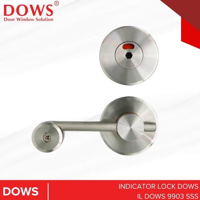 Dows Indicator Lock (Kunci Lavatory) Il-Dows-9903 Sss Kunci Indikator Pintu Kaca Kamar Mandi Cubicle