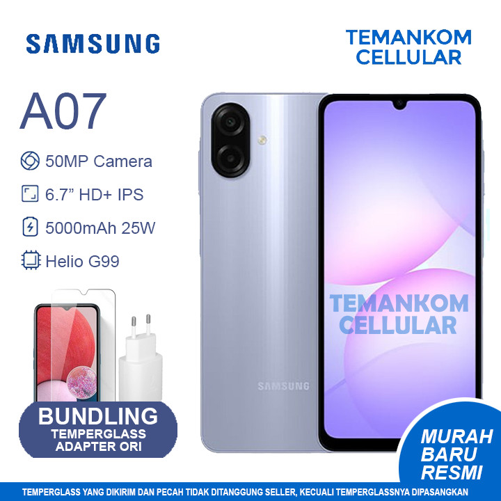 Samsung A07 8GB RAM Baru Murah 4+4 Extend ram 4/128 4GB 128GB Garansi RESMI SEIN