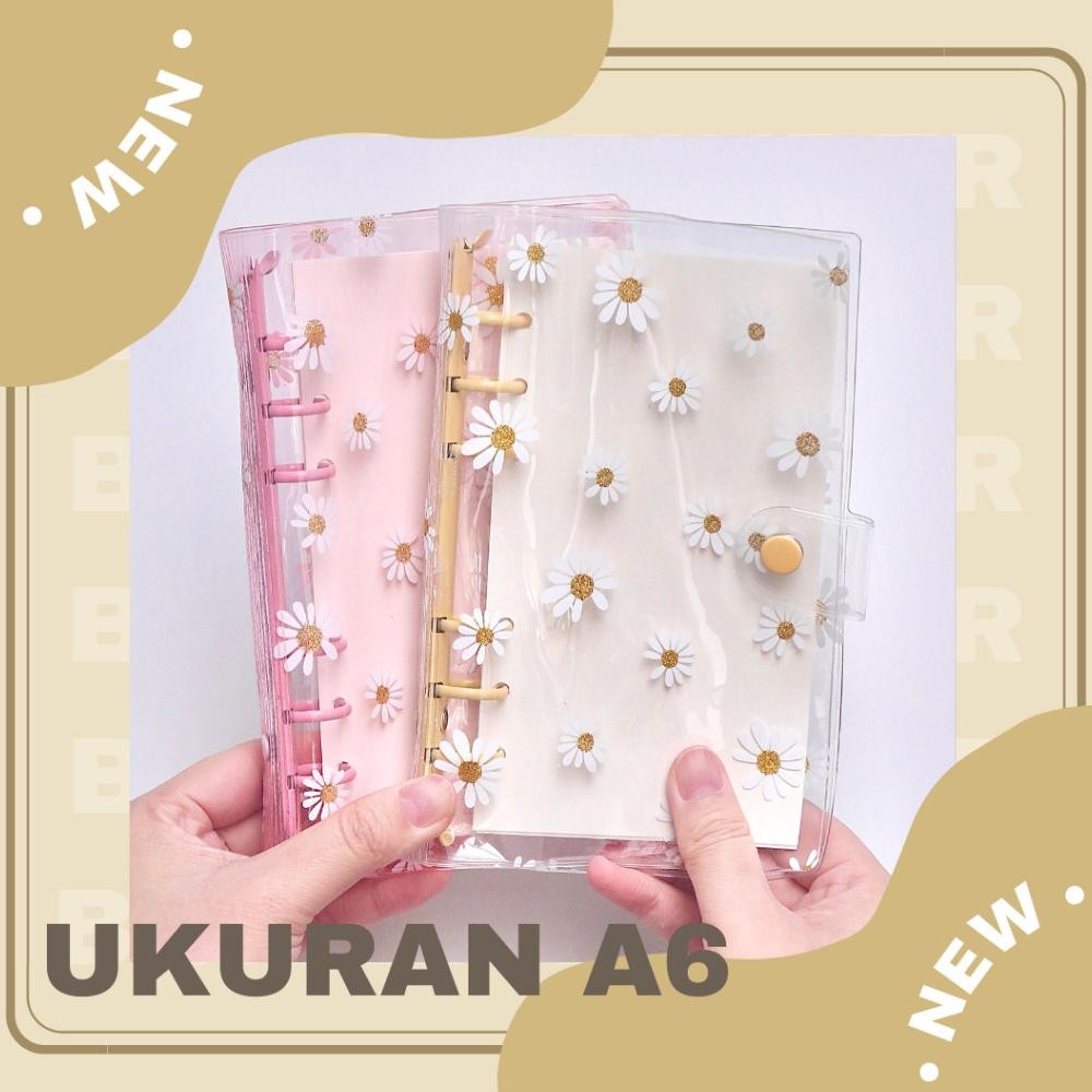 

Special Binder Transparan Motif Daisy Binder A6 Daisy 6Ring [Bujoyuk] Gd-324