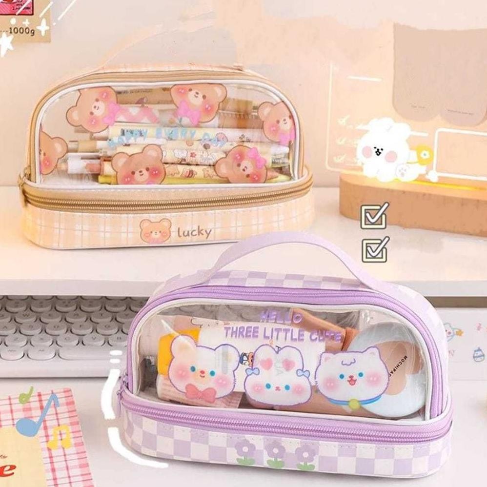 

Ct_C1077 Kp195 - Tempat Pensil Kotak Pensil Transparan Pvc Pencil Case Stationary Tas Pensil Sekolah Lucu Kotak Pensil Anak Jak-127