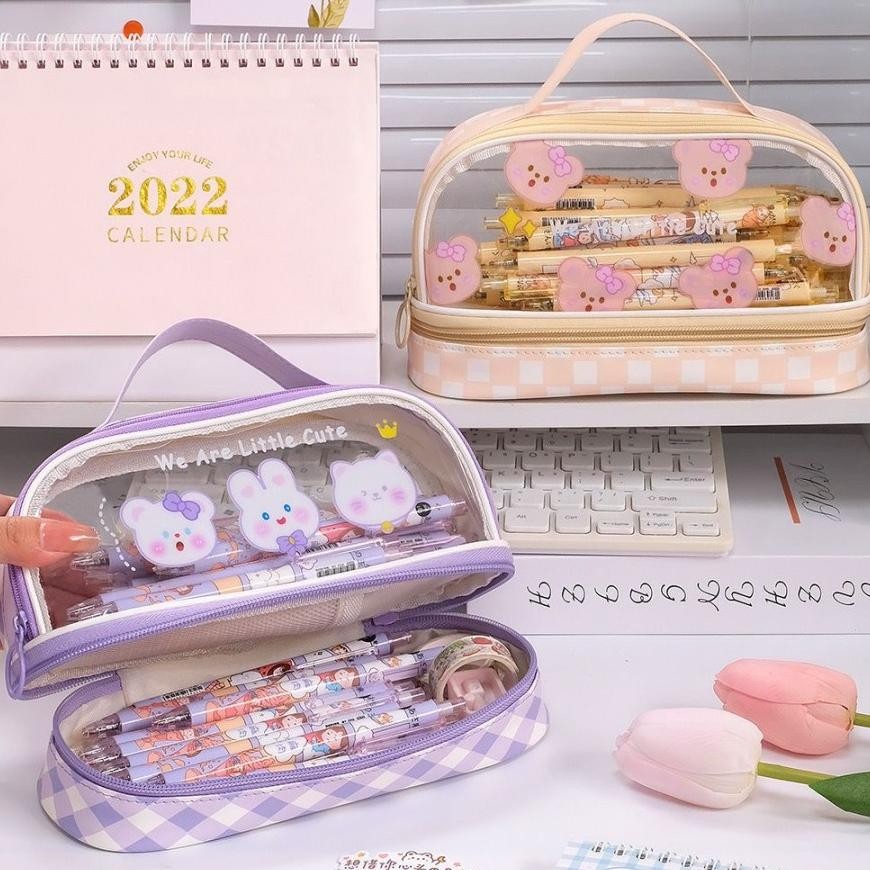 

Eelic Kotak Pensil Anak Korea Susun Besar Jumbo Catur Beruang Tempat Pensil Pouch Sekolah Anak Cewek Kiyowo Uj-32