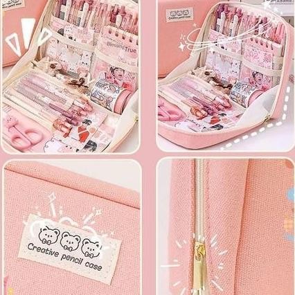 

Hot Iris 8/12 Layer Super Large Capacity Pencil Case Kawaii Canvas Pencil Box/ Pencil Cases Large Capacity Pen Bag Hj-43