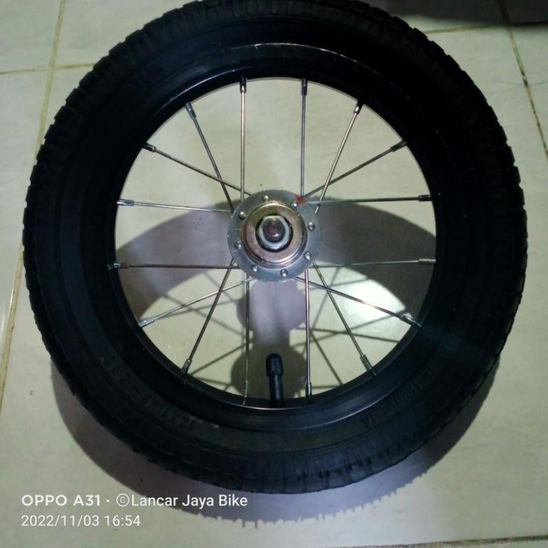Viral Wheelset / Fullset Roda Depan Atau Belakang Sepeda Ukuran 12 Inch Bisa Untuk Balance Bike Atau
