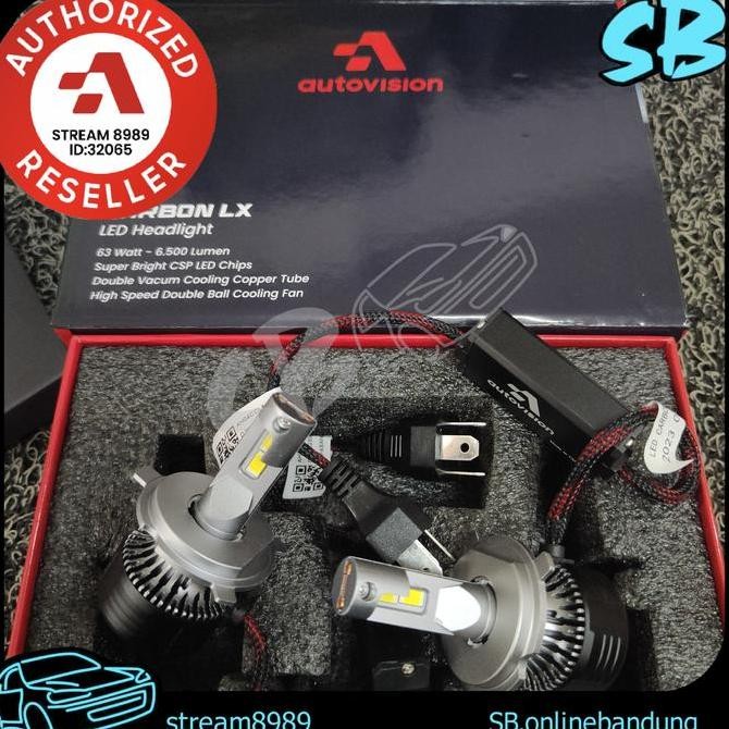 LED Autovision Carbon LX H4 63w 4700k hi low Headlamp LED Original