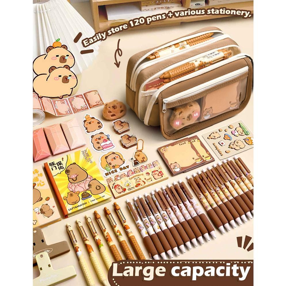 

Salt [Dotding] Tempat Pencil Siswa Tas Pensil Kapasitas Besar - Free Brooch Sticker Set Model Minimalis Korea H436 At-126