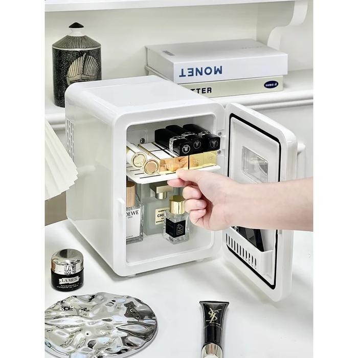 CM Lighthundred Mall 4L Kulkas Skincare  Fridge /Portable Cermin Skin Care Minifridge Kosmetik  Lema