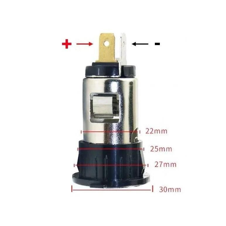 Premium Soket Charger Pemantik Listrik Mobil Universal 12-24V Soket Pemantik Pengisi Daya Pemantik R